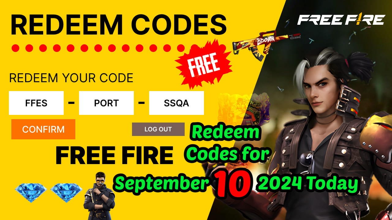 Free Fire Redeem Codes for September 10 2024 Today