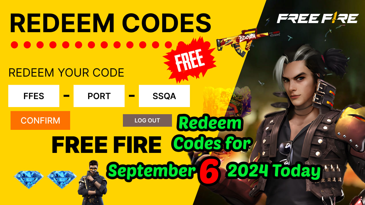 Free Fire Redeem Codes for September 6 2024 Today, September 6